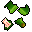 broken green glass