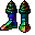 Rainbow Christmas Boots